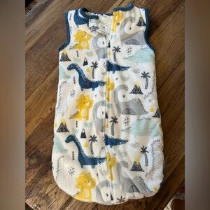 Sleeveless Dinosaur Print Kids Sleep Sack
